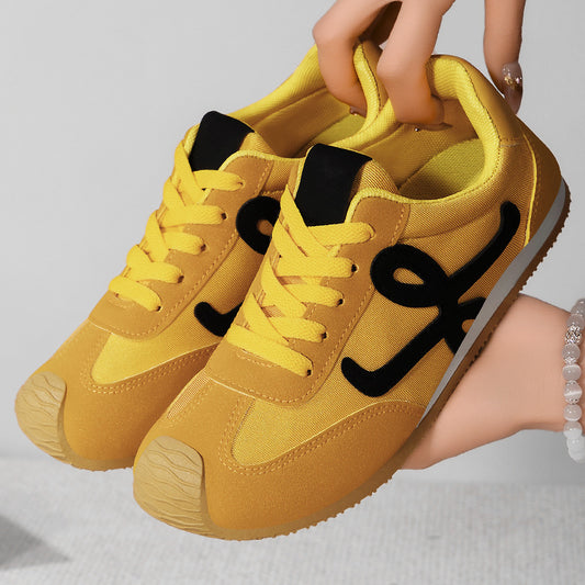 Women's Vintage German Trainer Sneakers - Summer Platform Edition with Cushioned Sole